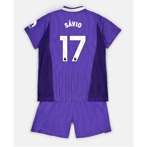 Dječji Nogometni Dres Tottenham Hotspur Savio #17 Rezervni 2026-27 Kratak Rukav (+ Kratke hlače)